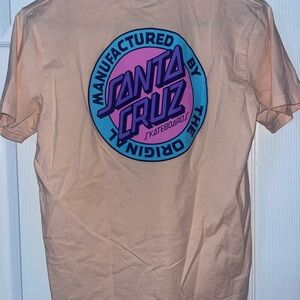 Santa Cruz Skateboards Peach and Blue Tee